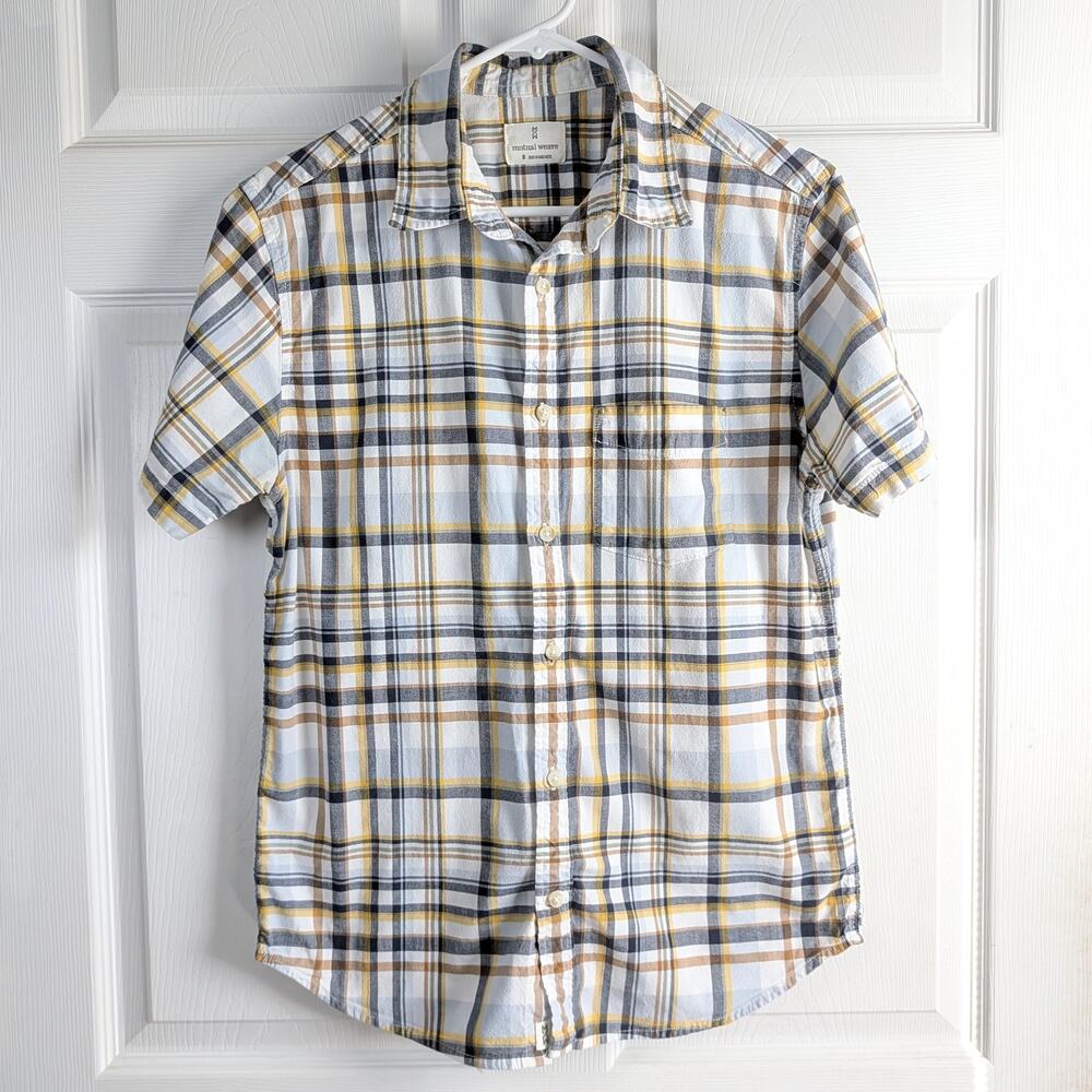 Mutual Weave Men's Plaid Short Sleeve Button-Down – Size M